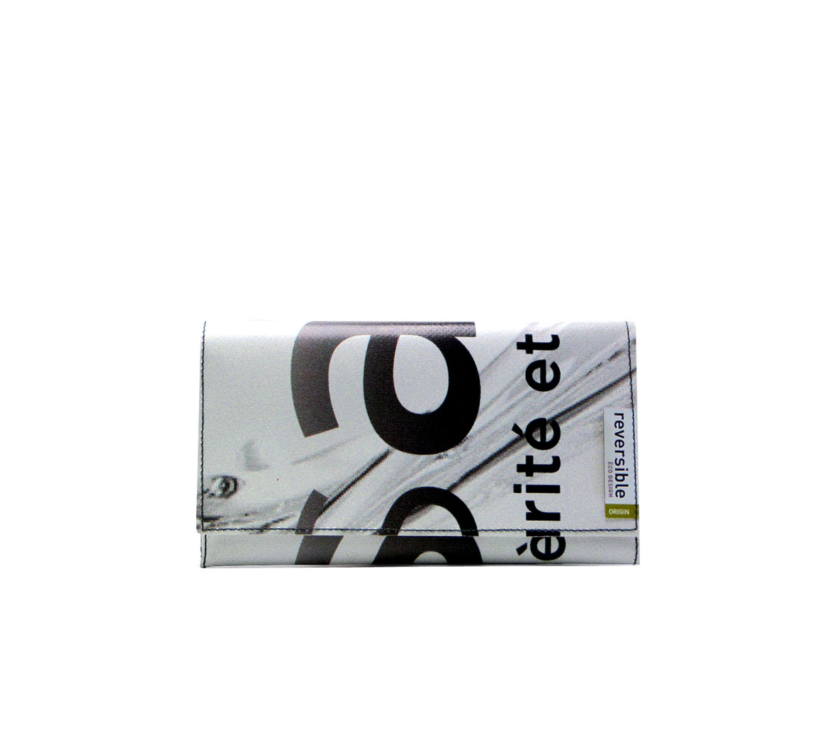 Porte-chéquier femme en bâche recyclée Sakabillet Porte-chéquier femme en bâche recyclée Sakabillet