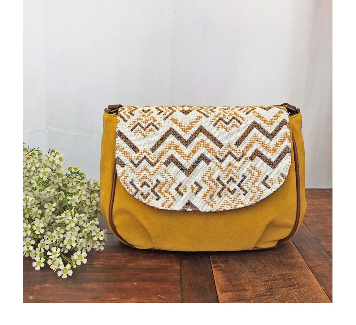 Sac femme vegan Besace Jacquard Sac femme vegan Besace Jacquard