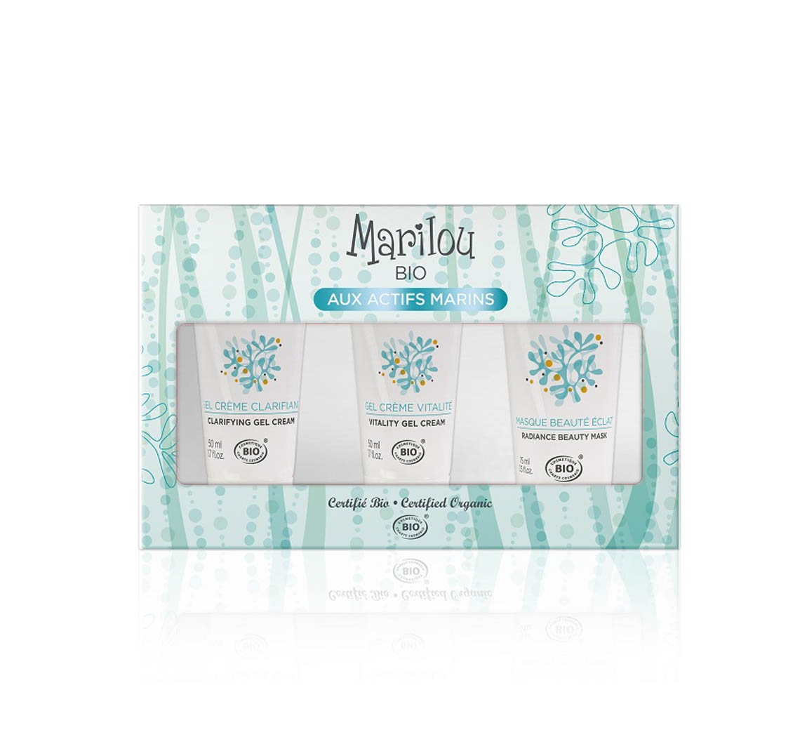 Coffret cosmétique visage aux actifs marins Coffret marin, visage bio