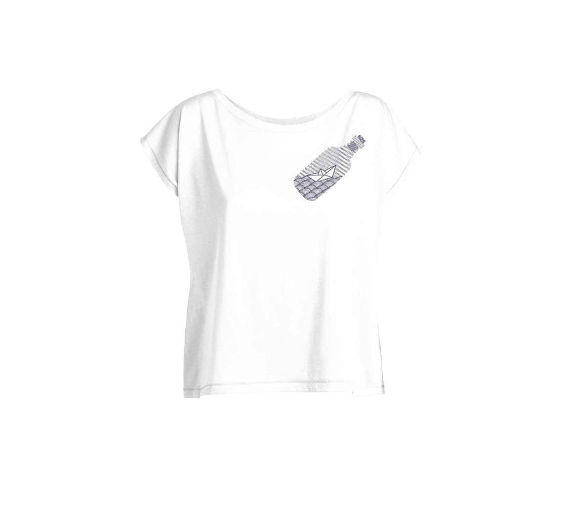 Vêtement femme T-shirt femme col bateau Vêtement femme T-shirt femme col bateau
