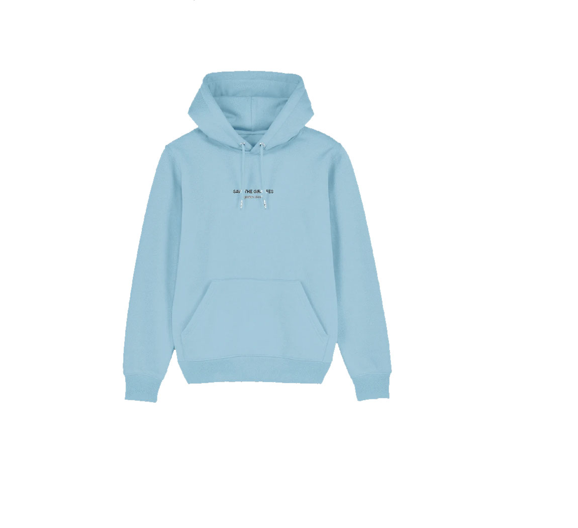 Hoodie bleu ciel Hoodie bleu ciel Save The Giraffes Hoodie bleu ciel Hoodie bleu ciel Save The Giraffes