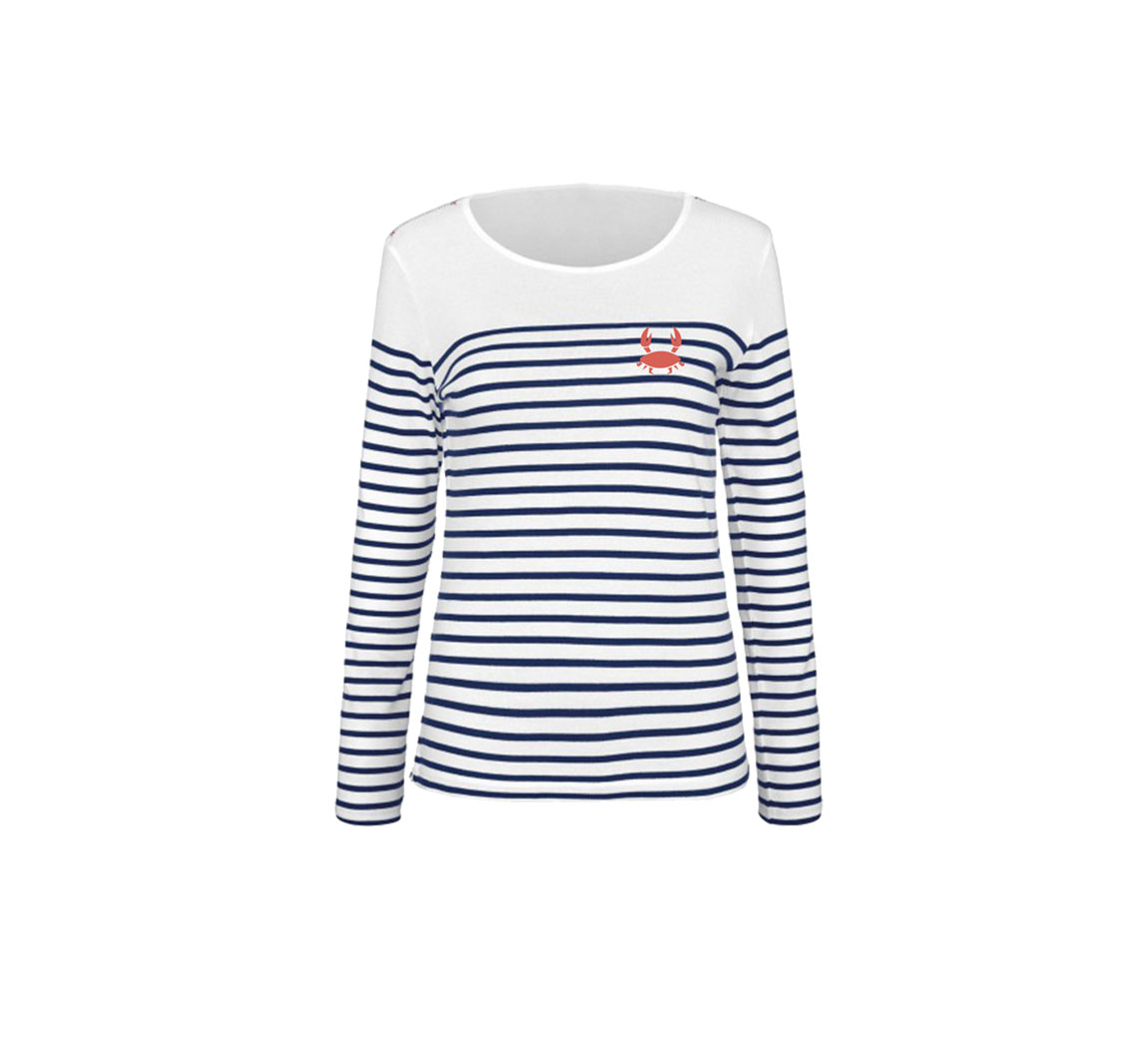 Marinière manches longues T-shirt rayé manches longues