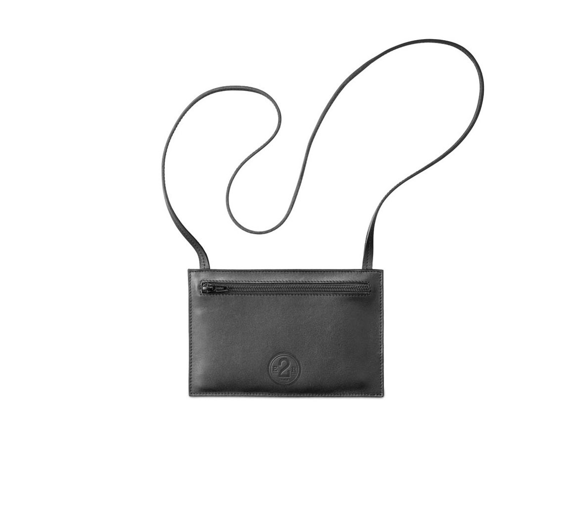  Pochette voyage cuir noir Pochette voyage cuir noir