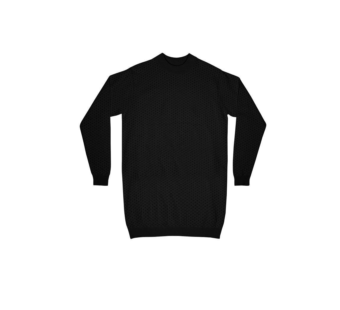 Robe noire manches longues Dress Fyn Mesh Robe noire manches longues Dress Fyn Mesh