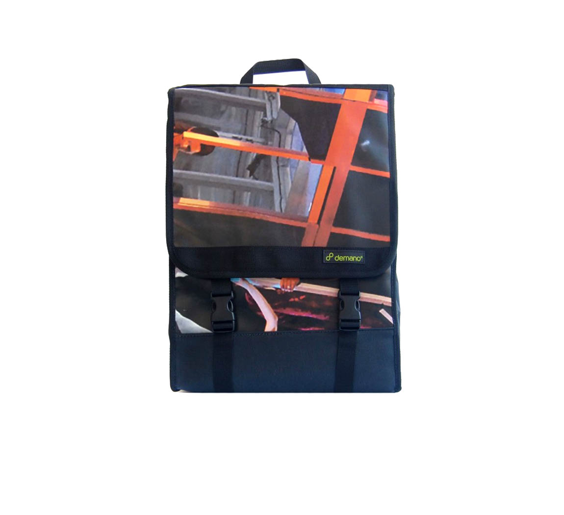 Sac à dos vegan en chambre à air recyclée à dos Verdi L Sac à dos vegan en chambre à air recyclée à dos Verdi L