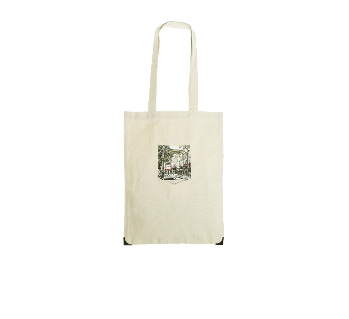 Cabas femme en toile poche blanc Cabas femme en toile poche blanc