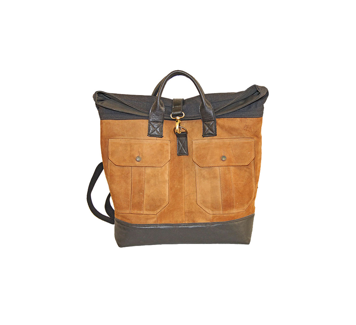 Grand sac à main en cuir Rolltop Shopping Grand sac à main en cuir Rolltop Shopping