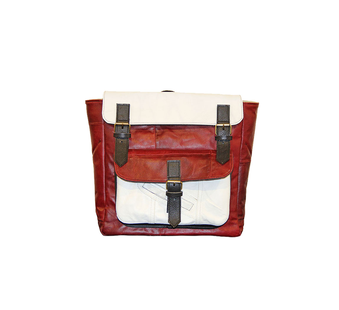 Sac à dos en cuir up-cyclé à dos Zaino Sac à dos en cuir up-cyclé à dos Zaino
