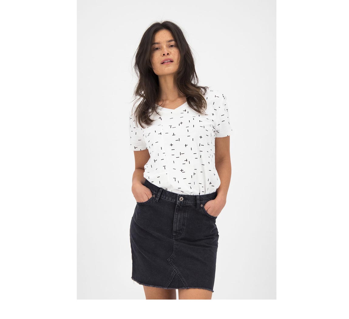 T shirt col v en coton bio Azalea tee