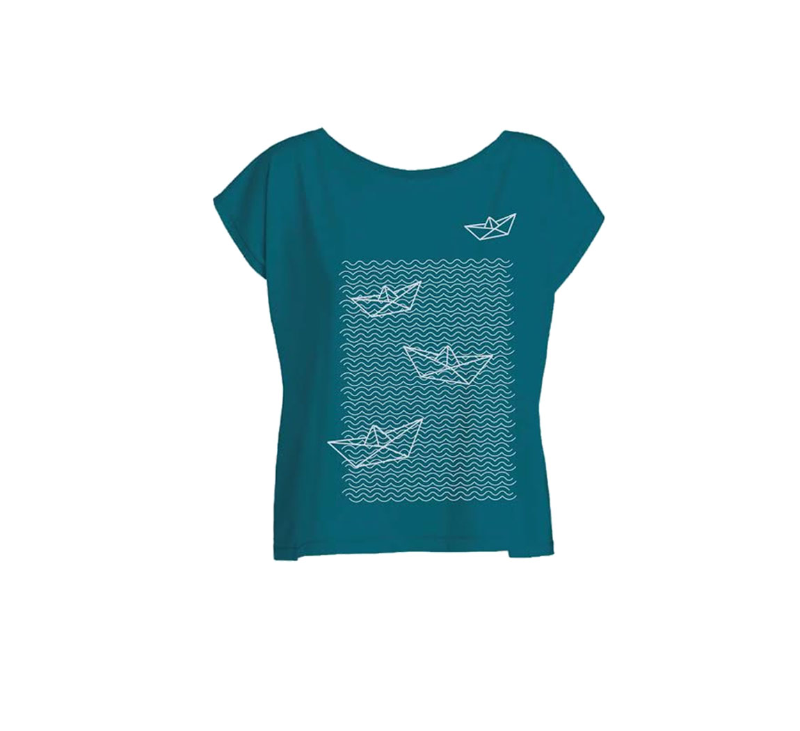 Vêtement femme T-shirt femme col bateau Vêtement femme T-shirt femme col bateau
