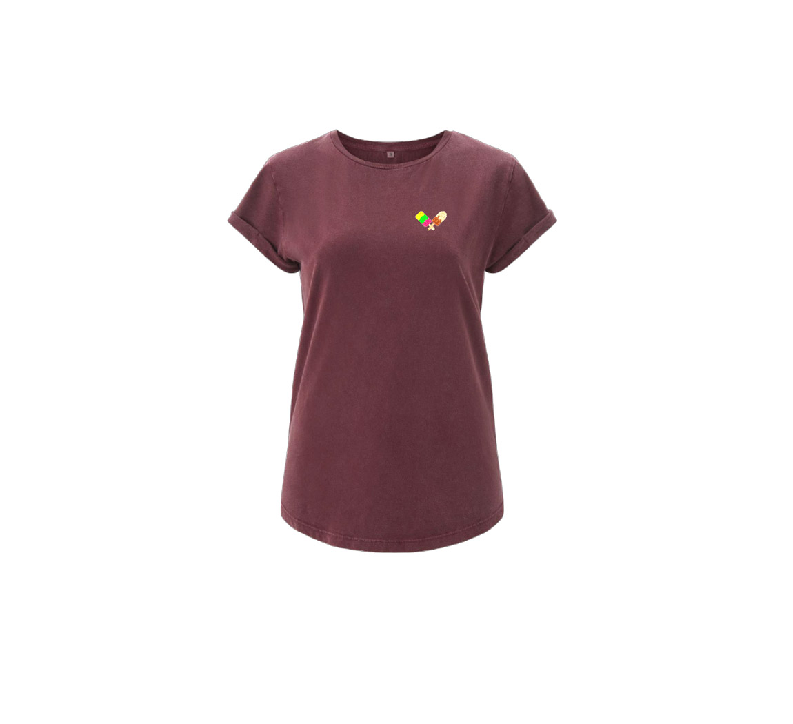 t shirt femme coton bio Women's Rolled Sleeve t shirt femme coton bio Women's Rolled Sleeve
