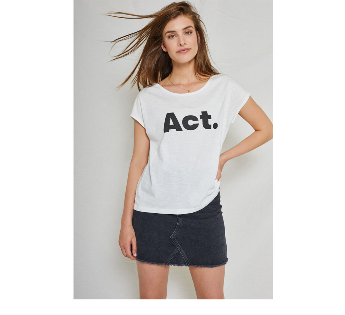 Tee shirt femme coton bio Boxy Tee Cloud Dancer Tee shirt femme coton bio Boxy Tee Cloud Dancer