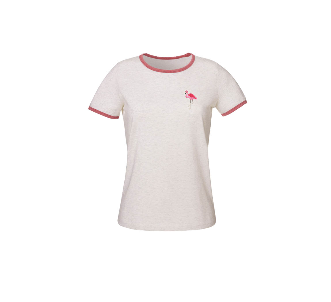 T-shirt femme avec broderie Bi-color T-shirt T-shirt femme avec broderie Bi-color T-shirt