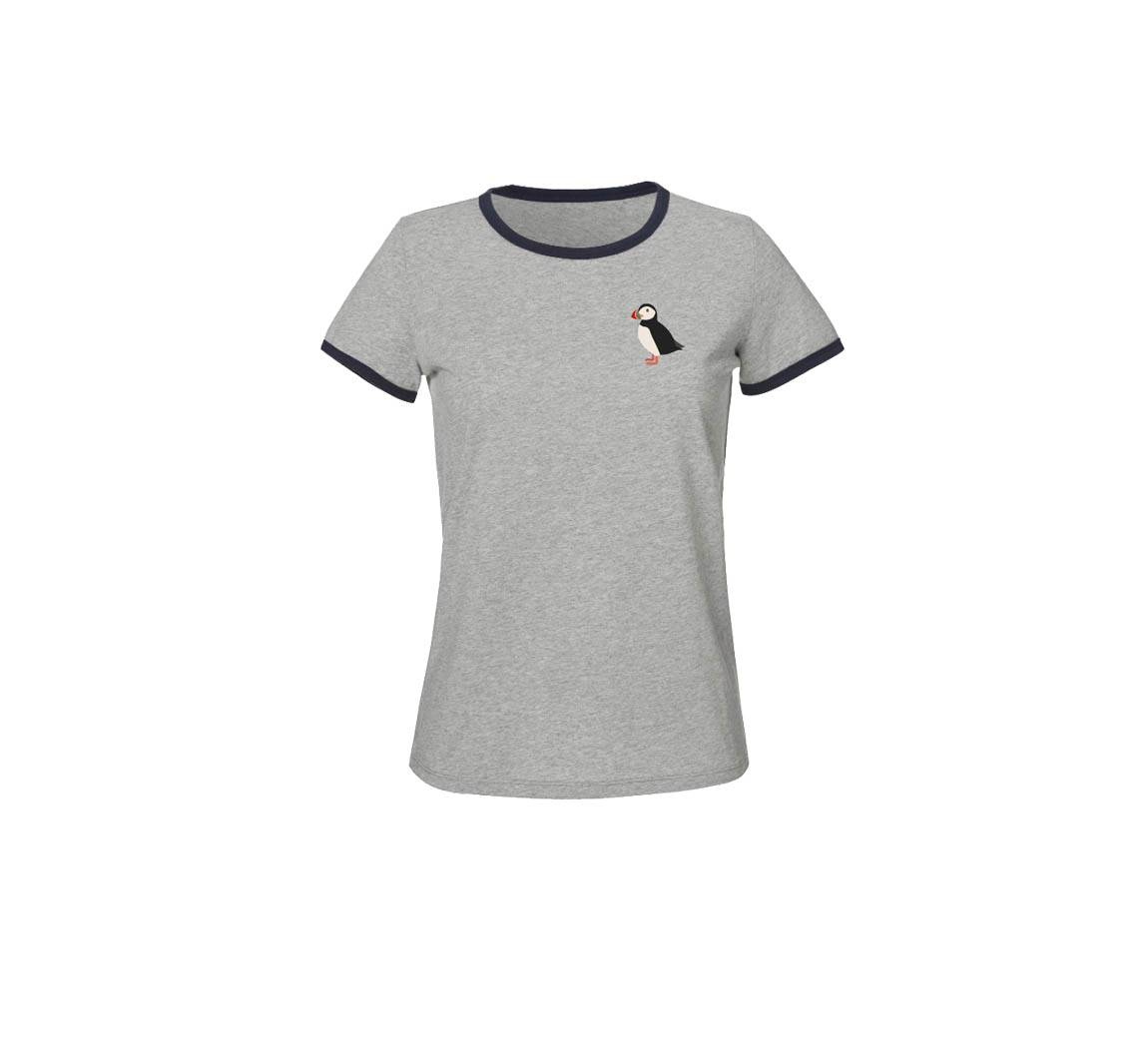 T-shirt femme avec broderie Bi-color T-shirt T-shirt femme avec broderie Bi-color T-shirt