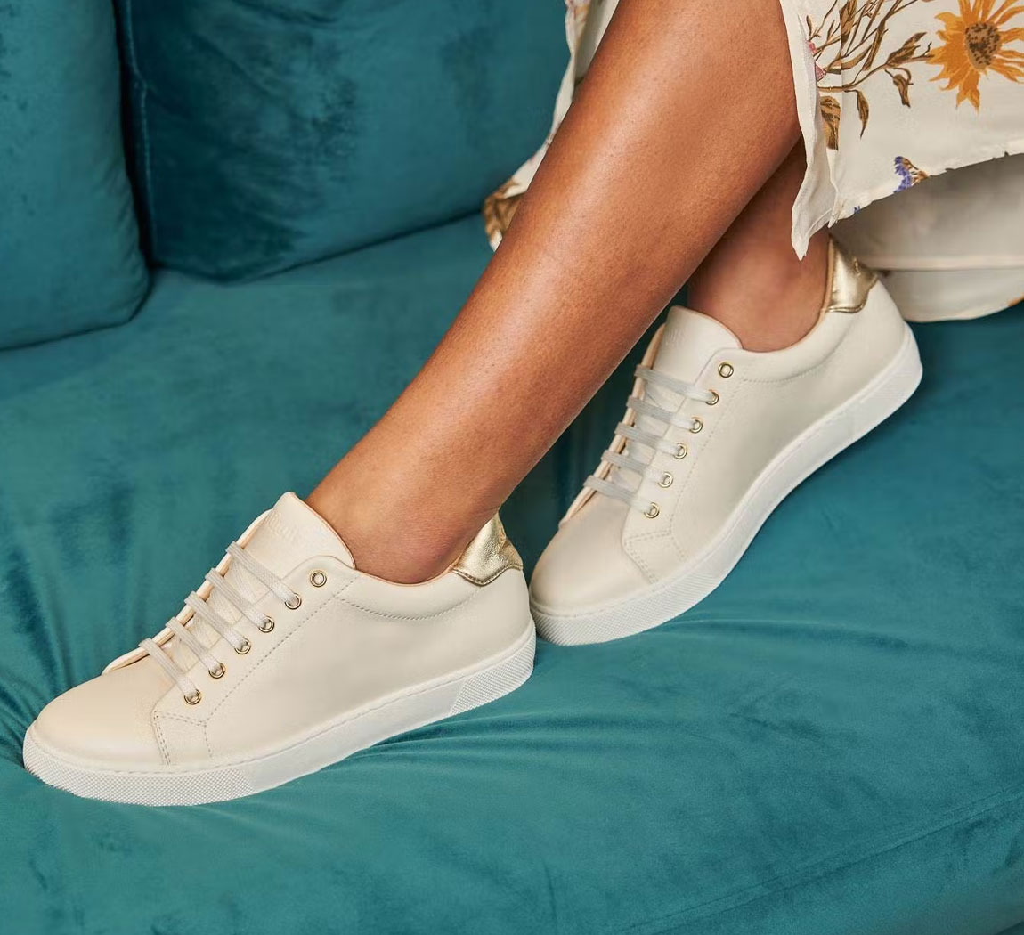 basket femme vegan virevolte blanche creme recyclé europe Virevolte Crème