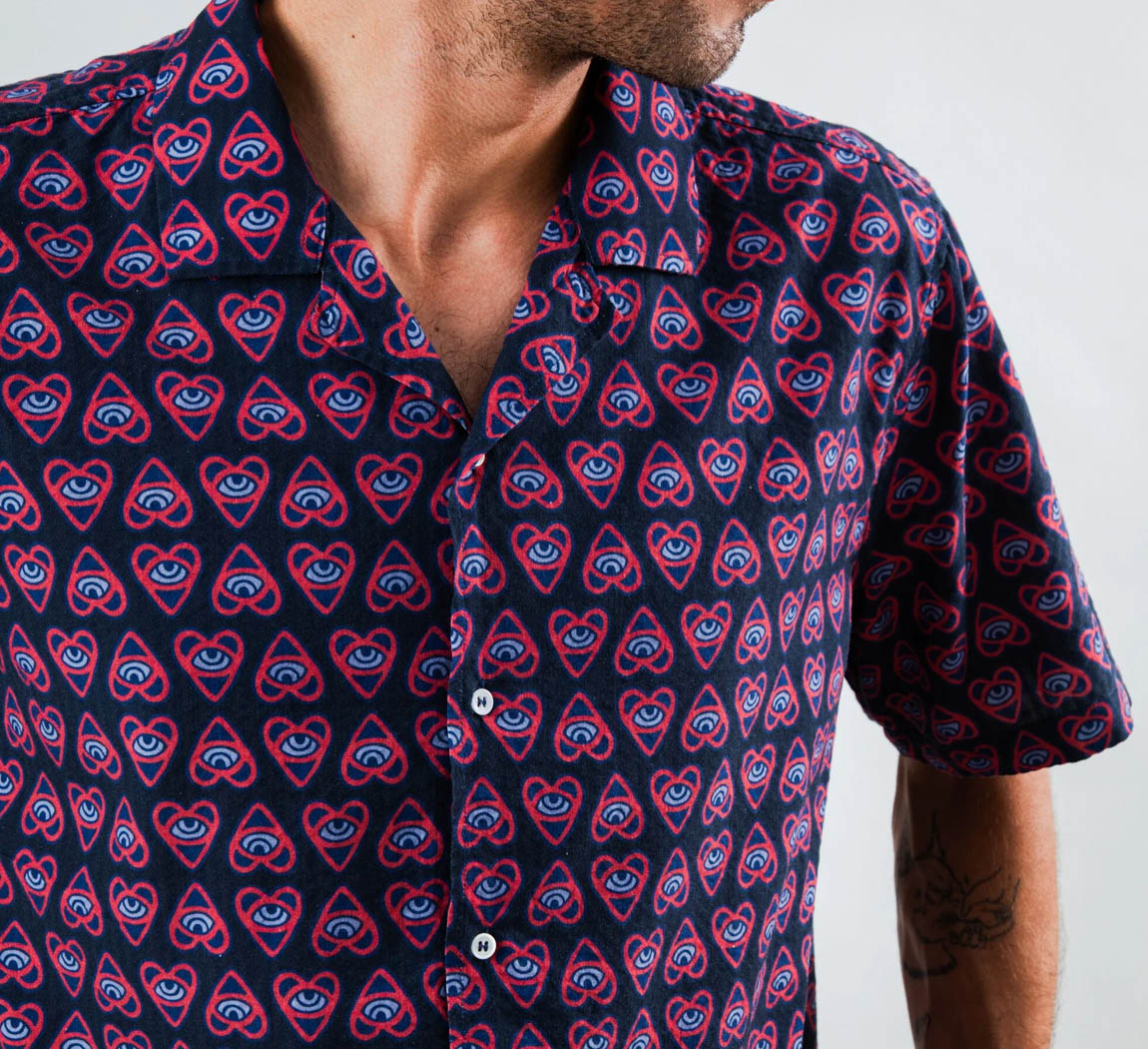 Vêtement Homme Chemisette Aloha coeur