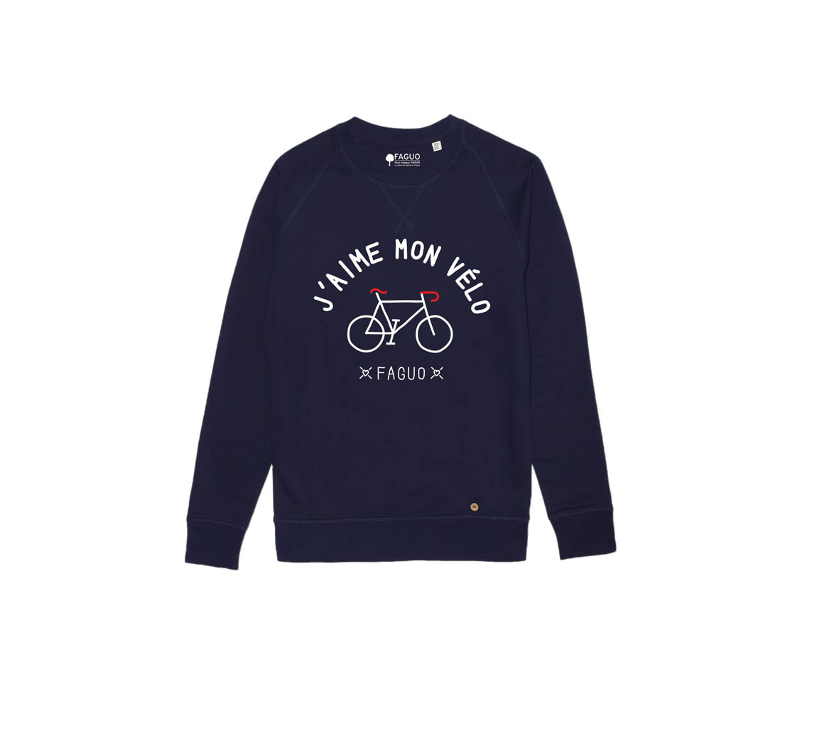 darney velo bleu sweat faguo Sweat Vélo bleu