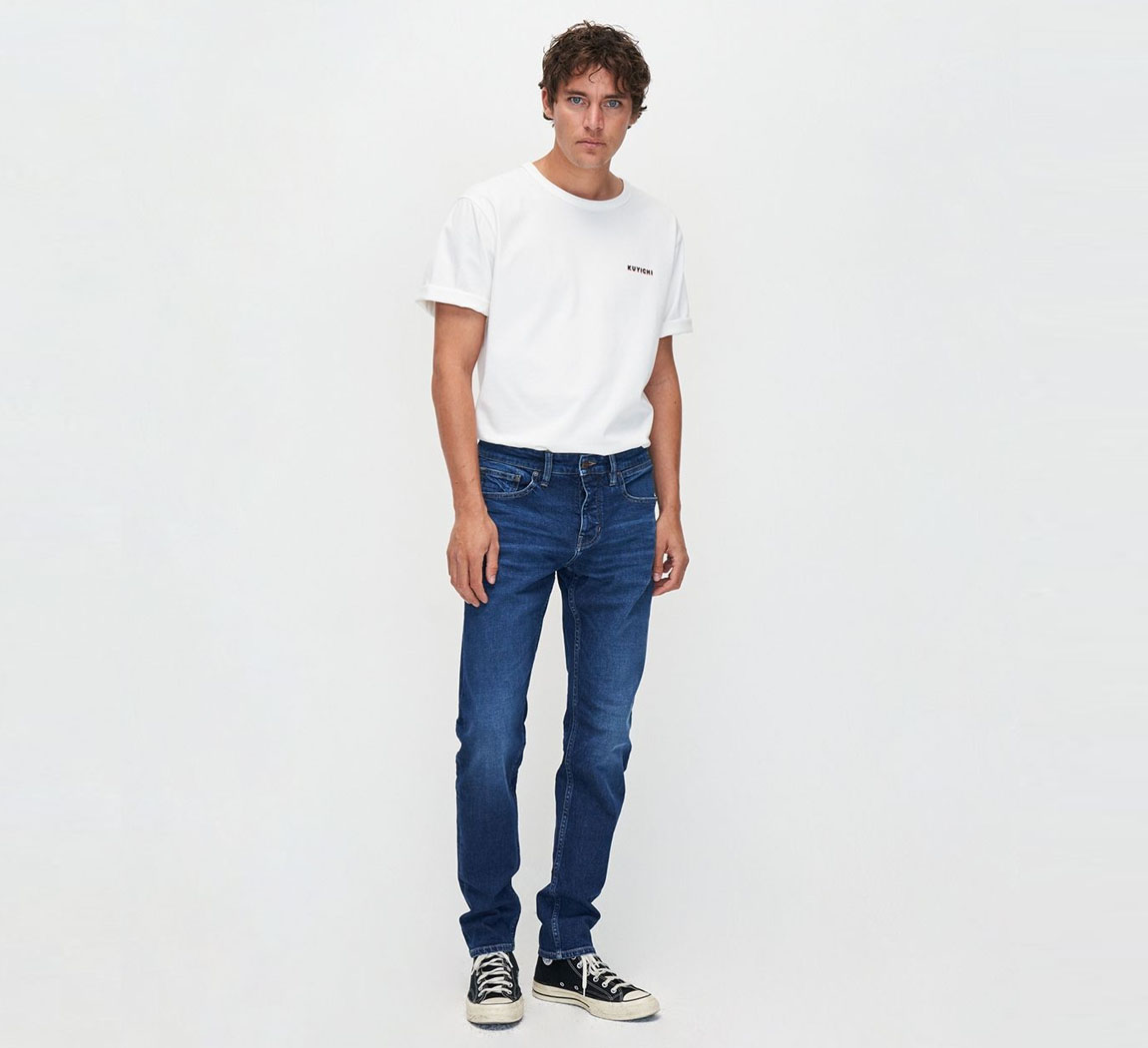 jean homme vegan Jim Regular Slim Faded Indigo