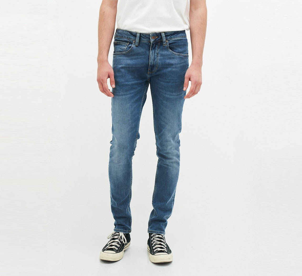 jean's homme vegan Kale Skinny icon blue