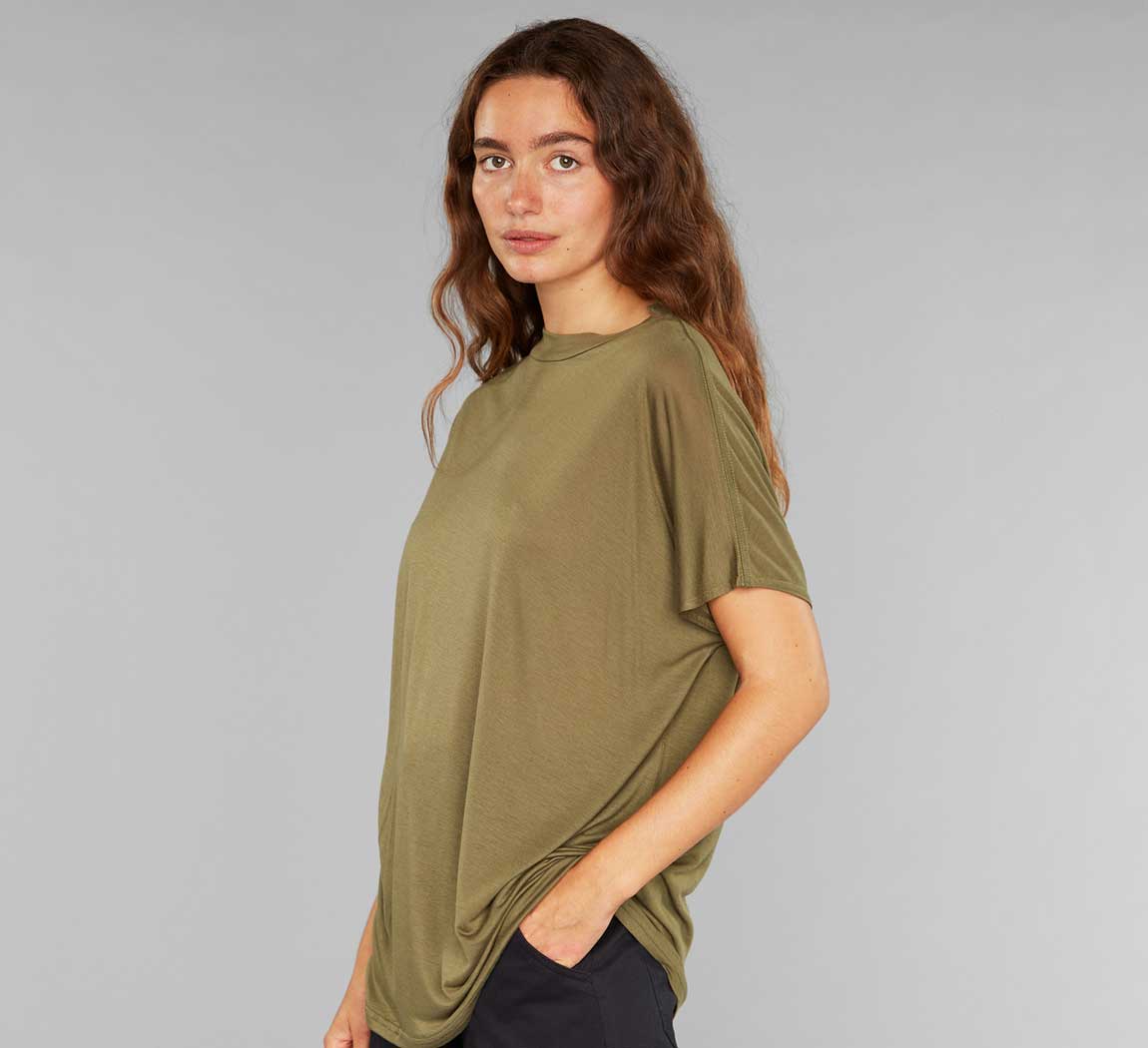 T shirt femme en eucalyptus Top Flor