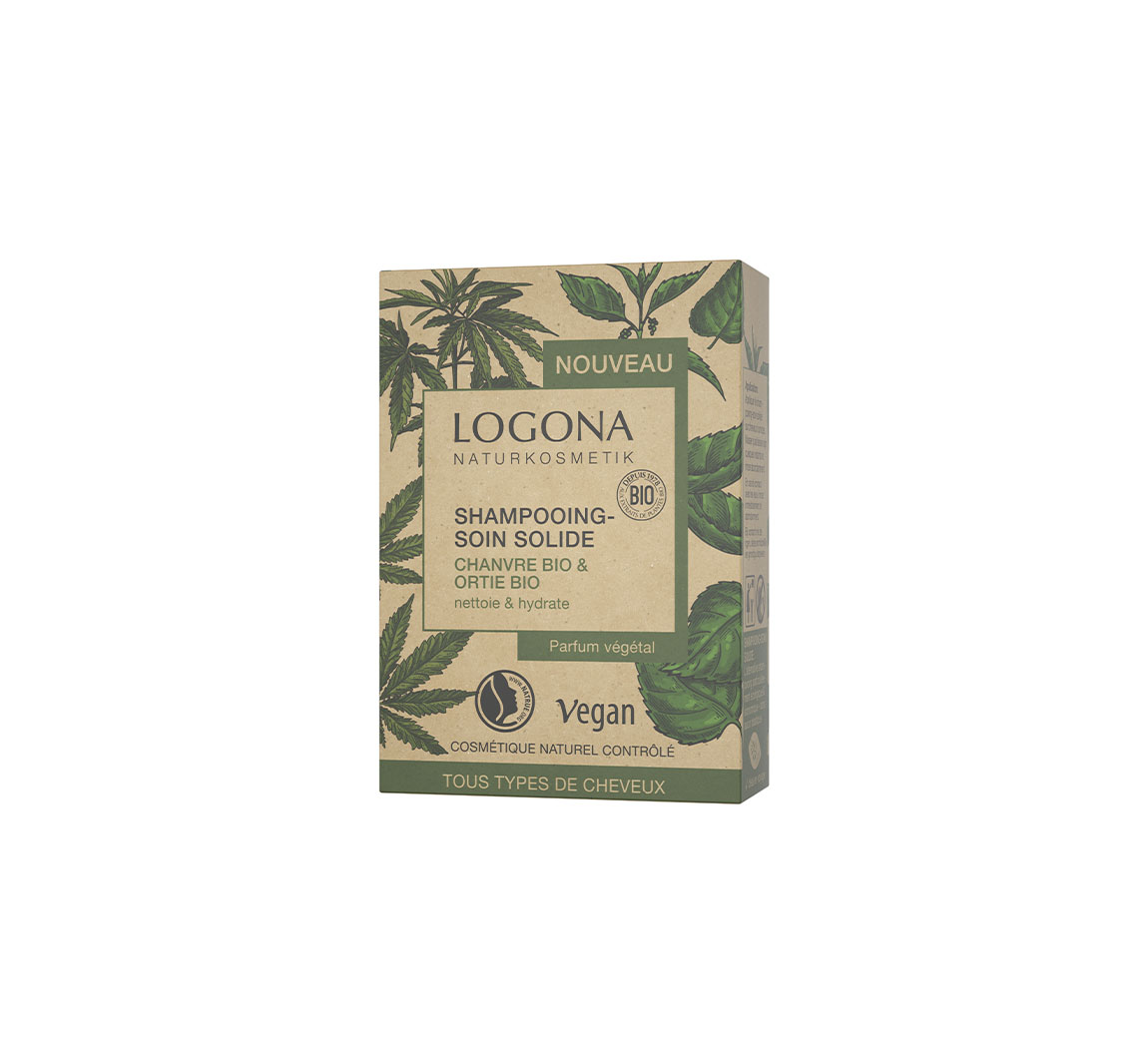shampoing chanvre ortie biologique hydratant Shampoing soin solide