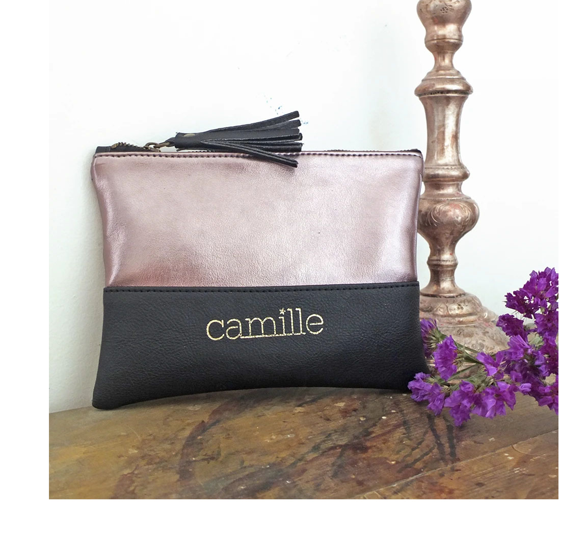 Petite trousse en cuir de pomme Pochette Apple Skin