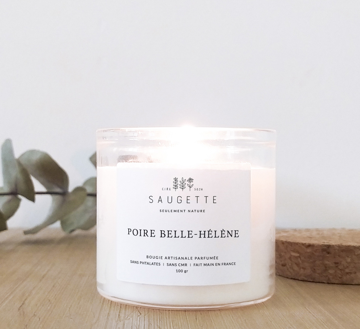 Produit cosmétique Petite bougie Poire Belle Hélène