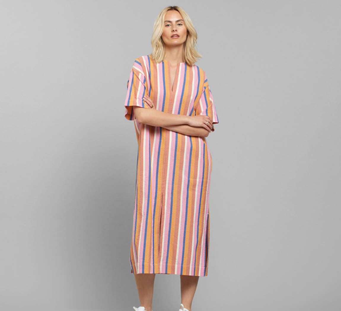 robe kaftan été colorée coton bio  Kaftan Skillinge