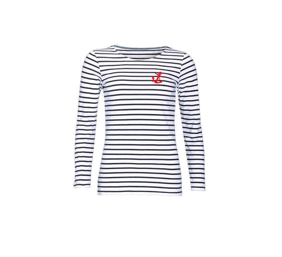 Marinière manches longues T-shirt rayé manches longues