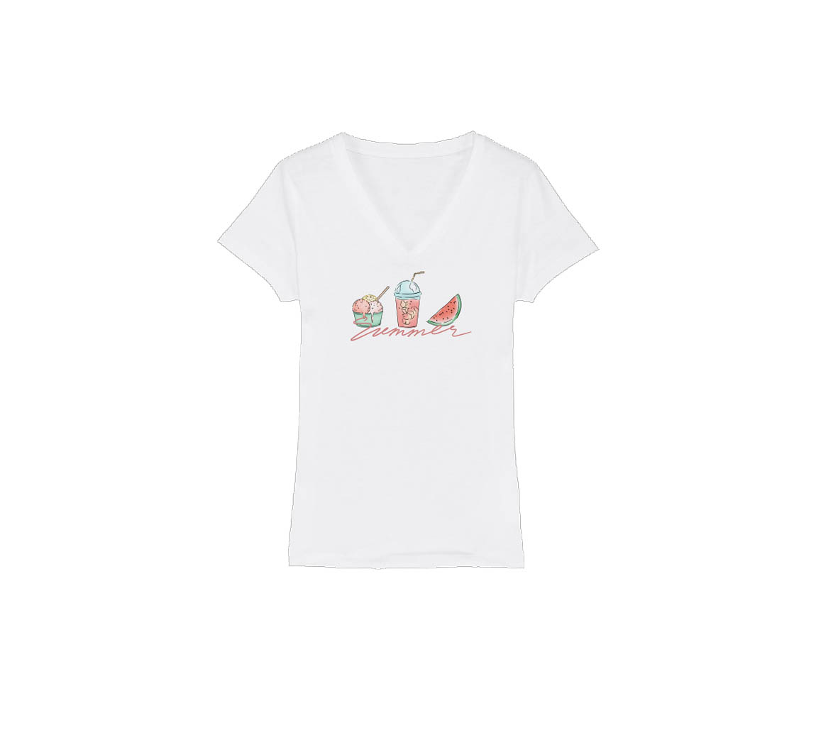 Coton Bio T-shirt Col V