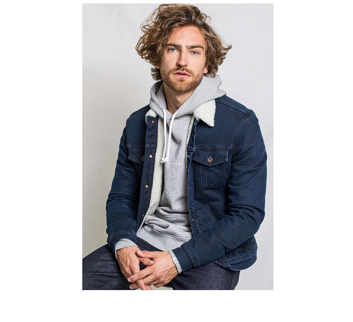 Veste homme en jean's Veste Bourne Sherpa Jacket
