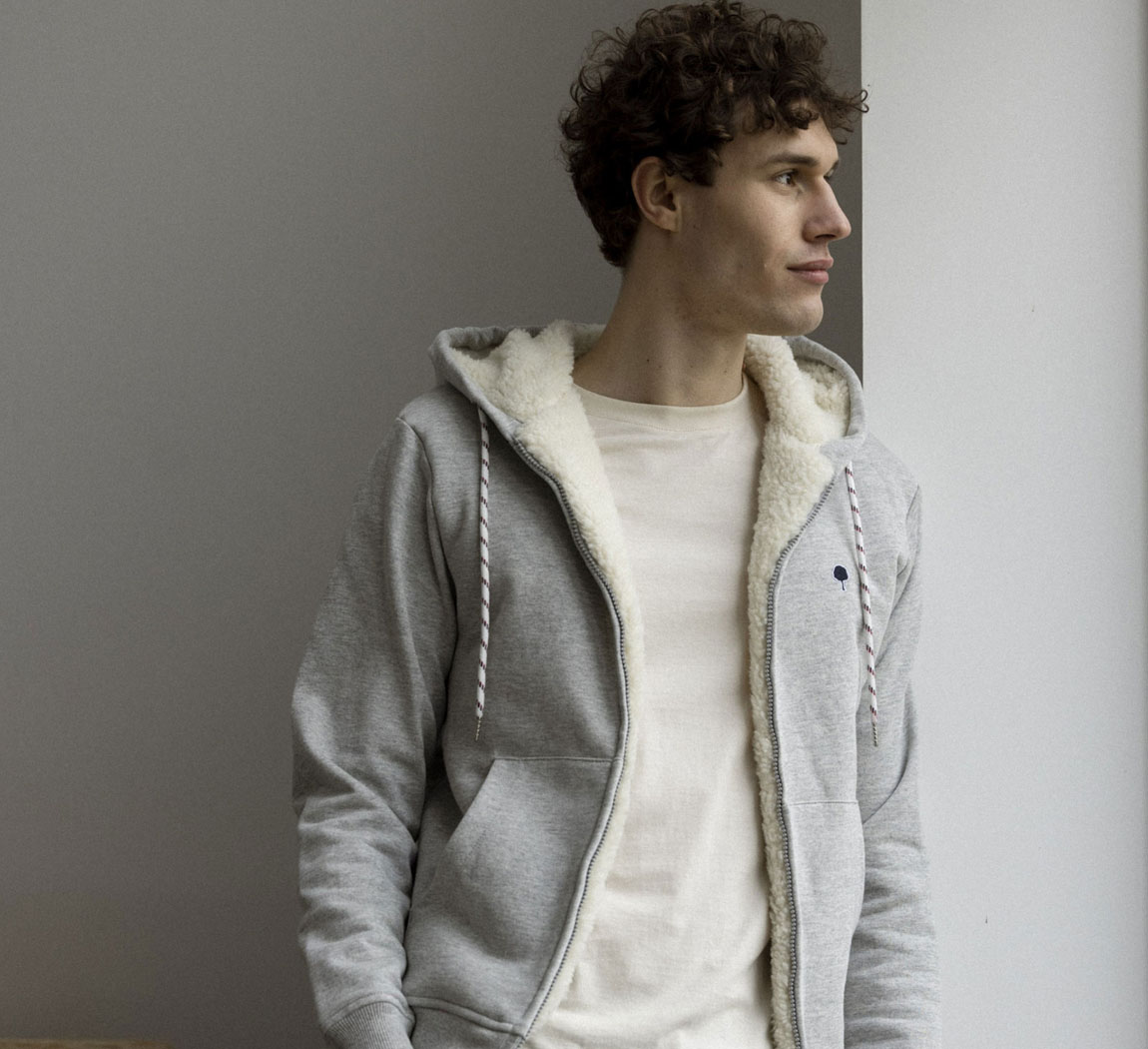 Vêtement homme Sweat à Capuche Sherpa