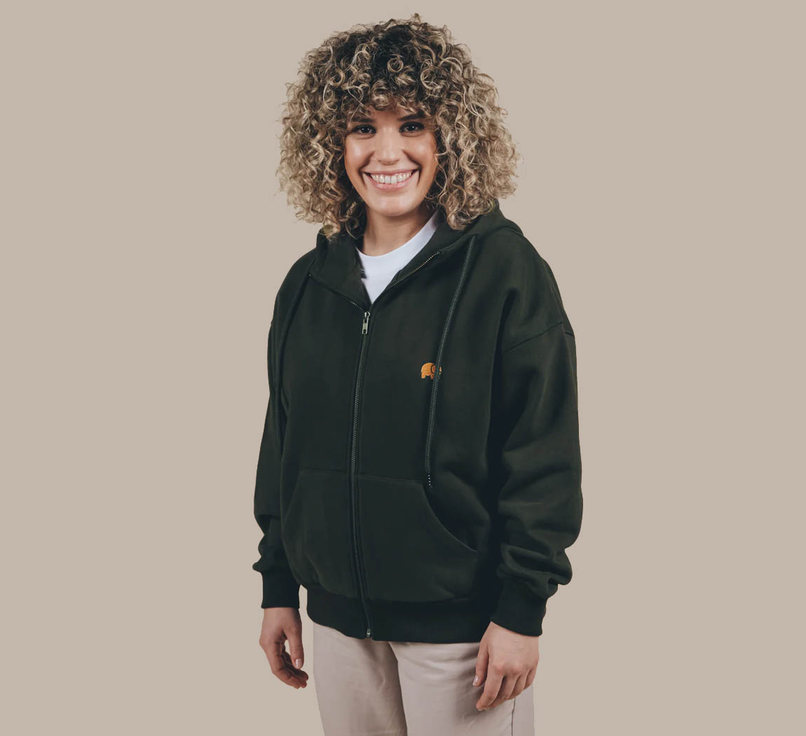 Vêtements écologiques Veste zip femme Trendsplant Veste zip femme Trendsplant