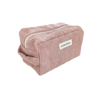 Trousse De Toilette Velours Côtelé Rose