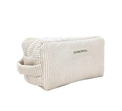 Trousse De Toilette Velours Côtelé Rose
